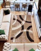 4d Shaggy Area Rug 6491 Brown
