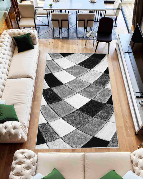 4d Shaggy Area Rug 6492 Grey