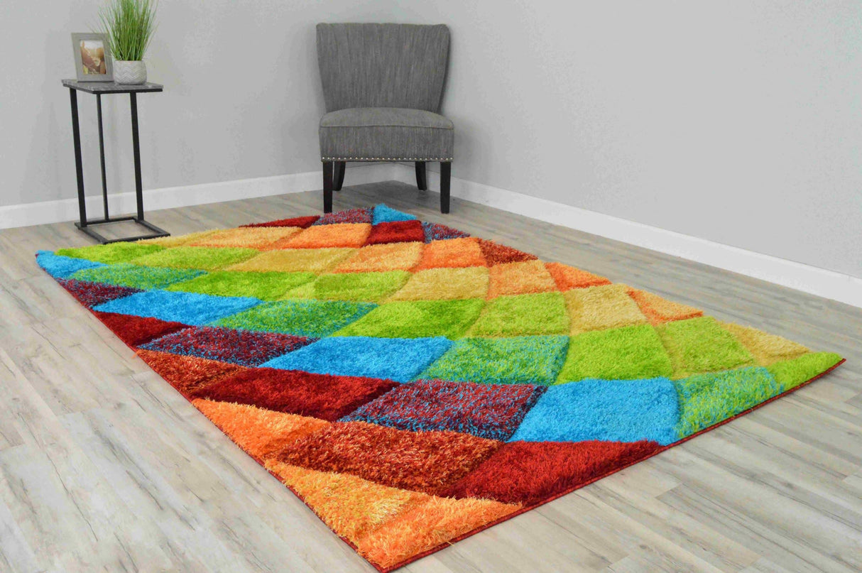 4d Shaggy Area Rug 6492 Multi