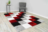 4d Shaggy Area Rug 6493 Red