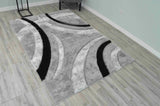 4d Shaggy Area Rug 6495 Grey