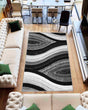 4d Shaggy Area Rug 6496 Grey