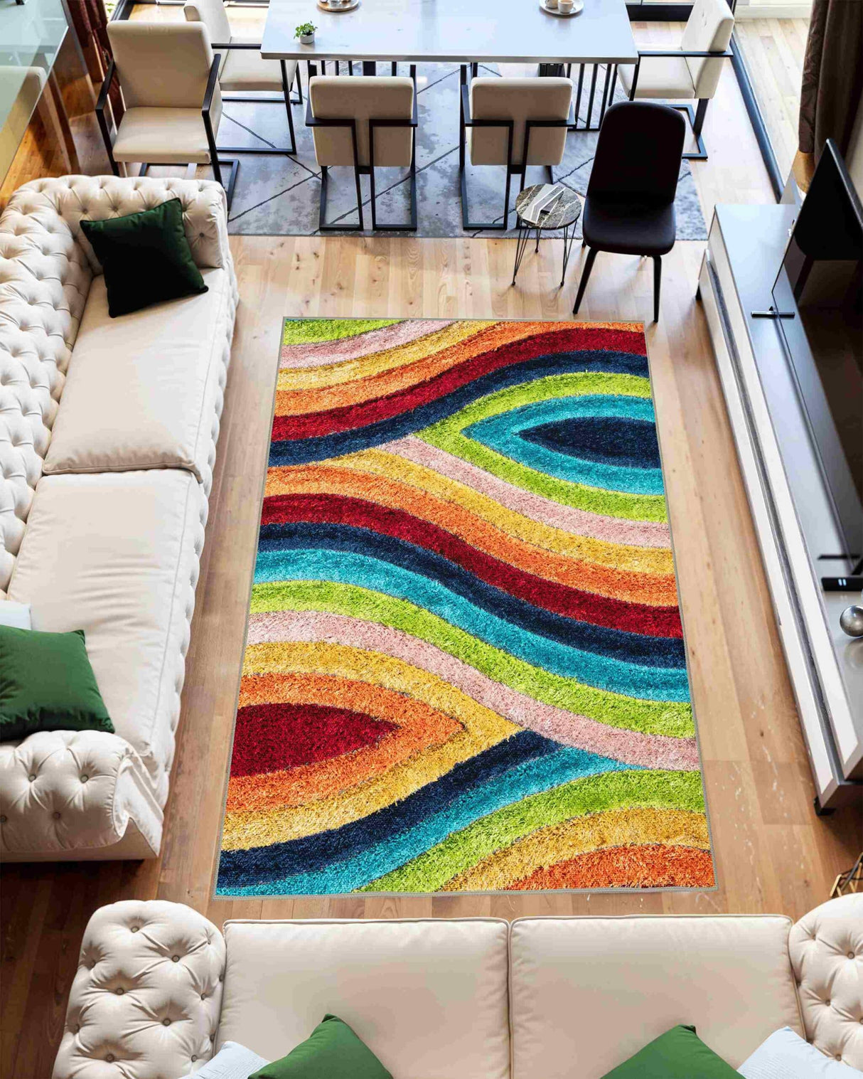 4d Shaggy Area Rug 6496 Multi
