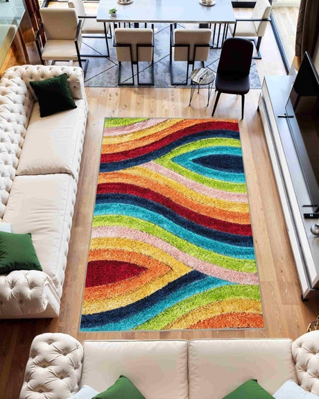 4d Shaggy Area Rug 6496 Multi