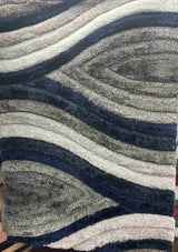 4d Shaggy Area Rug 6496 Navy