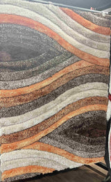 4d Shaggy Area Rug 6496 Peach