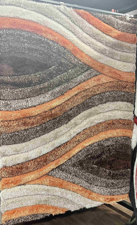 4d Shaggy Area Rug 6496 Peach