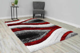 4d Shaggy Area Rug 6496 Red