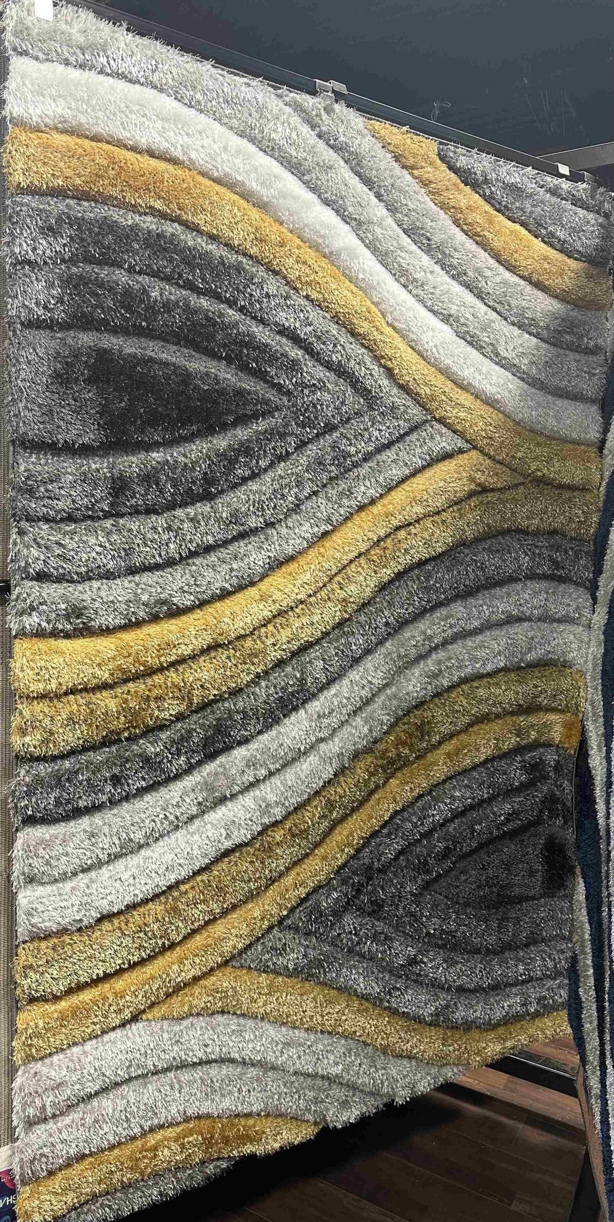 4d Shaggy Area Rug 6496 Yellow