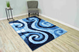 4d Shaggy Area Rug 6499 Navy