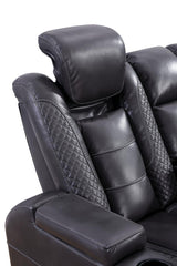 Zachary Gray 3 PC Reclining Sectional w/ LED & Speakers