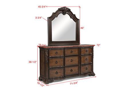 Ludwig Bedroom Group dresser and mirror