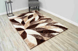4d Shaggy Area Rug 6994 Brown