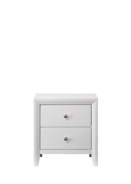 Denker-Evan White Bedroom Group nightstand
