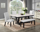 Varley Marble Table/Wing Chairs,Bench