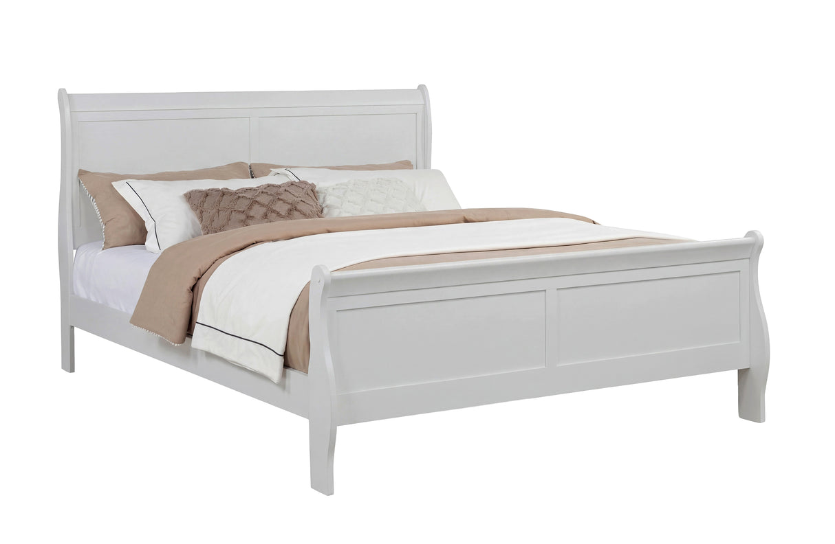 Louis Philip Greige Bed