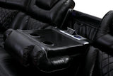 Jax Black 3 PC Reclining Sectional w/ LED & Speakers