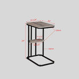 IDA WEATHERED GREY CHAIRSIDE TABLE