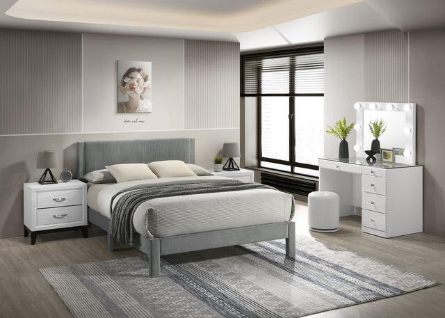Lucia Bed Frame Light Gray