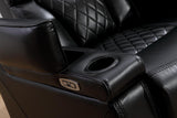 Jax Black 3 PC Reclining Sectional w/ LED & Speakers