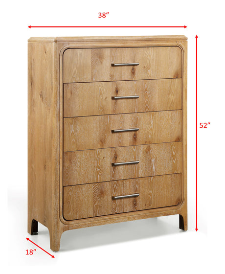 Westcott Bedroom Group-Cerused Natu chest