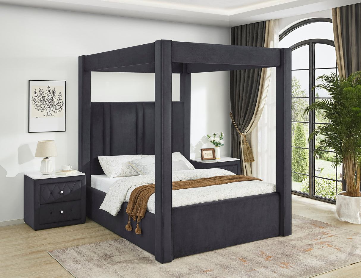 Jayla Canopy Bed Black