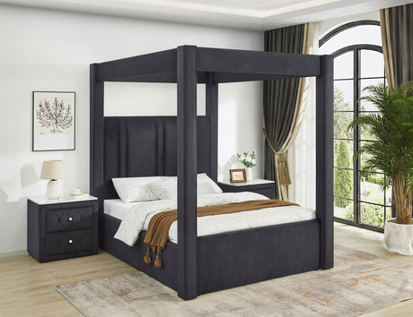 Jayla Canopy Bed Black