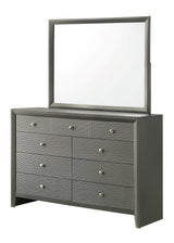 Denker Gunmetal Bedroom Group dresser and mirror