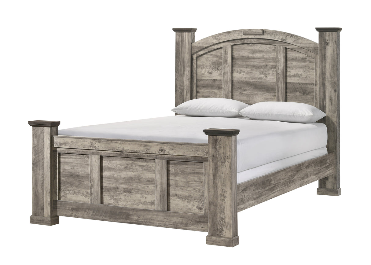 Ella-Mae Bedroom Reclaimed Grey Queen bed