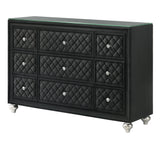 Cameo Panel Bedroom Group - Black dresser