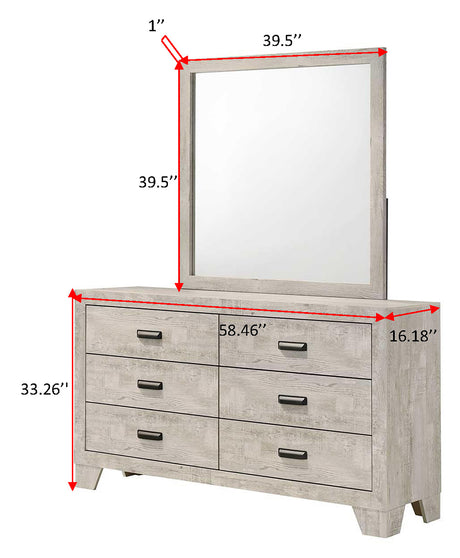 Millie Mirror - White