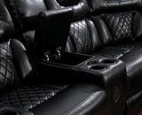 Jax Black 3 PC Reclining Sectional w/ LED & Speakers