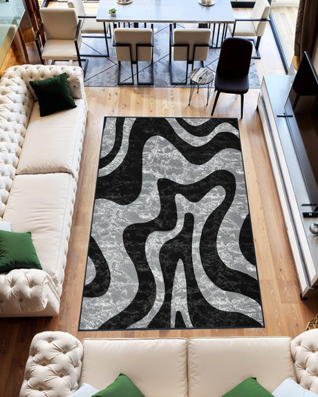 Orion Area Rug 80016 Black