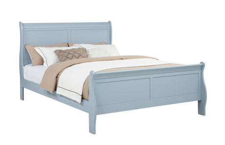 Louis Philip Blue Bedroom Group Queen bed