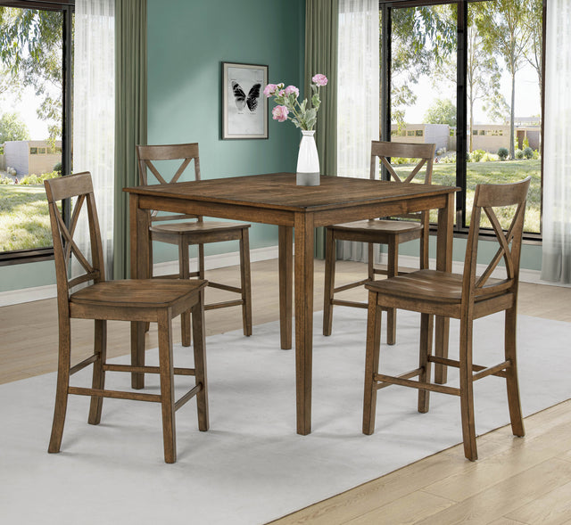 Theodore 5pk Ct Height Table Set Brown