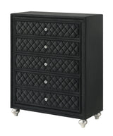Cameo Panel Bedroom Group - Black chest