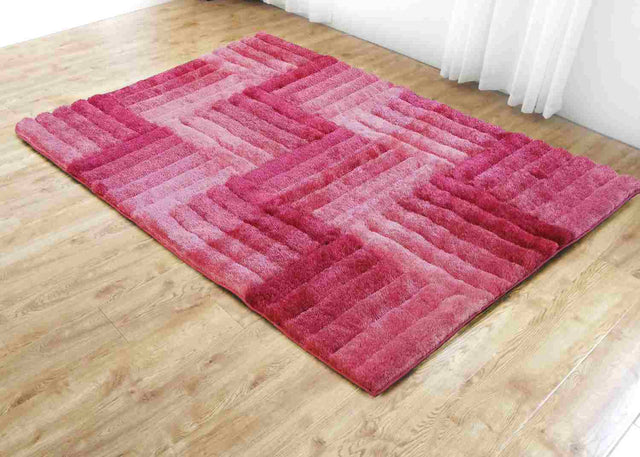 3d Shaggy Area Rug 85 Pink