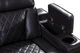 Jax Gray 3 PC Reclining Sectional w/ LED & Speakers
