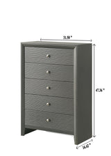 Denker Gunmetal Bedroom Group chest