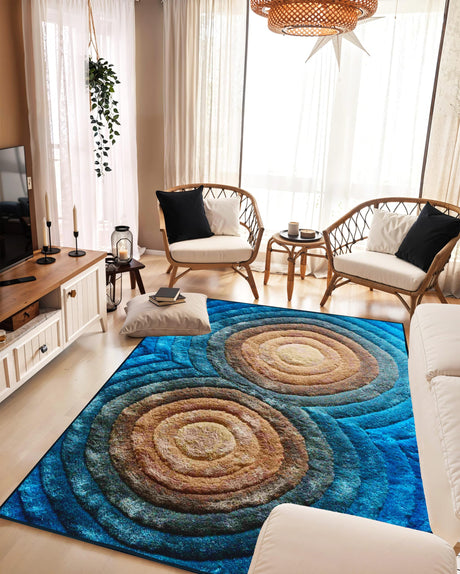 3d Shaggy Area Rug 879