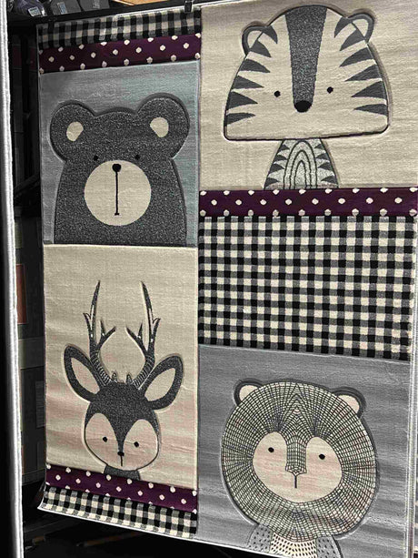 Kiddo Area Rug 8810 Purple