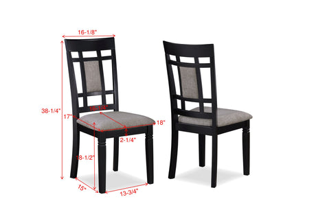 Paige 6pk Dining Set with Bench L.Grey