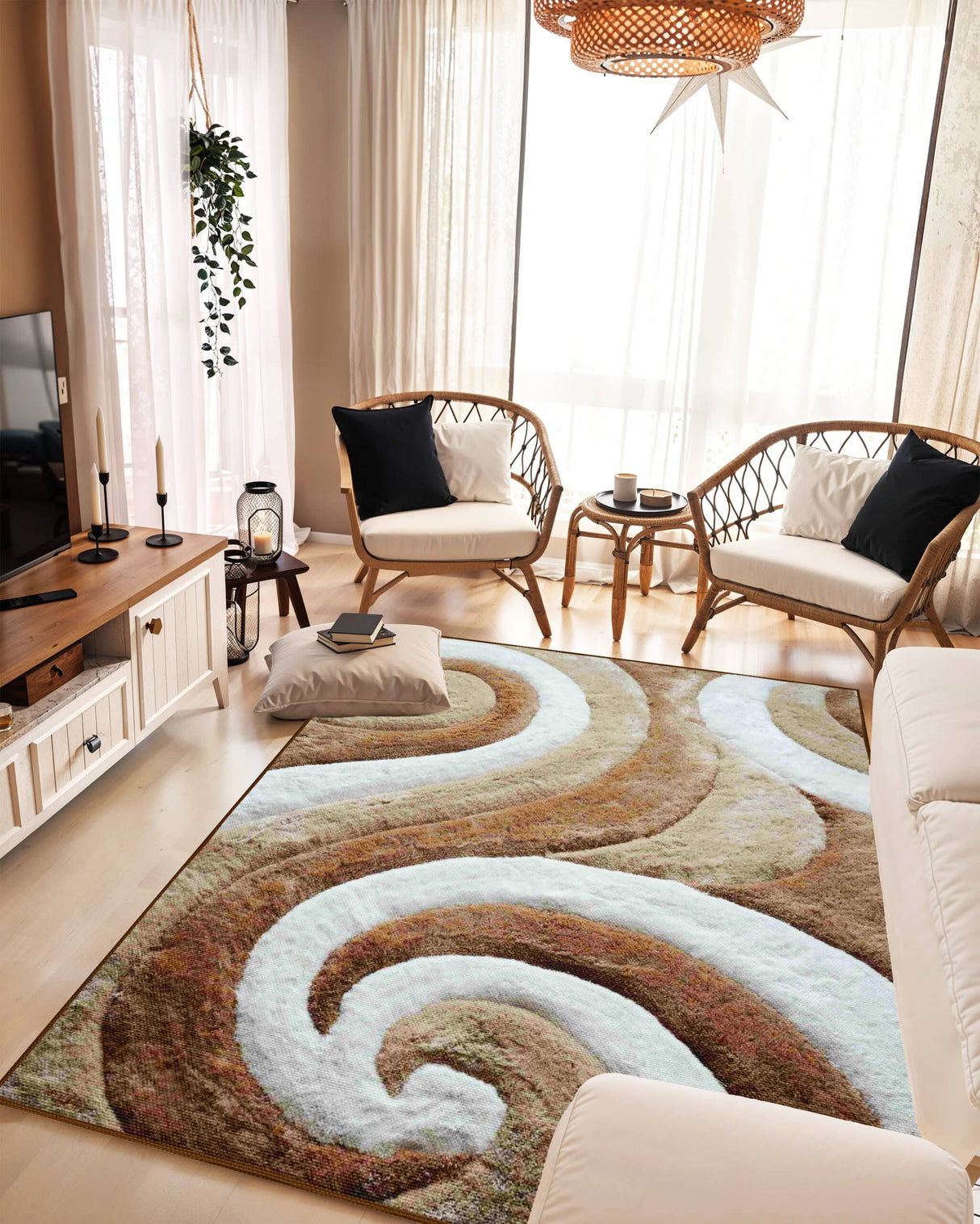 3d Shaggy Area Rug 886