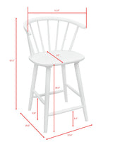 Janna Counter Height Stool-White