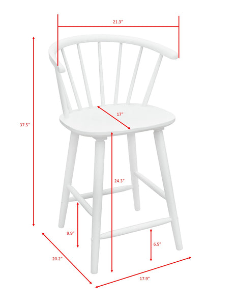 Janna Counter Height Stool-White