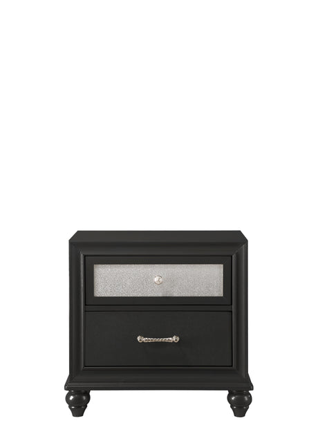 Lila Black Bedroom Group nightstand
