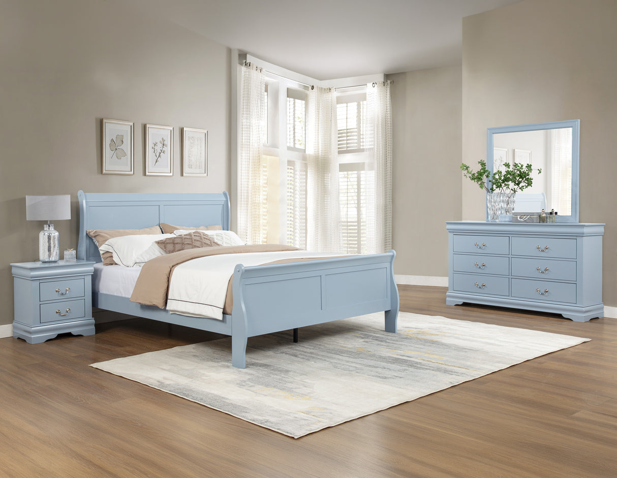 Louis Philip Chest - Blue