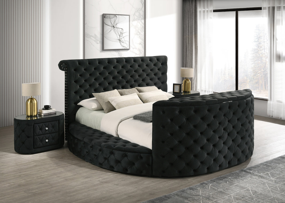 Voltare Fireplace/Tv Lift Bed Black
