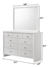 Evan White Bedroom Group dresser and mirror