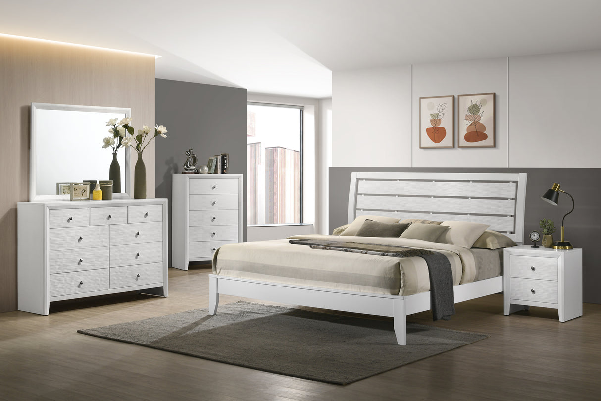 Evan White Bedroom Group King bed